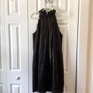 AGB Dress  Black Mini Dress W/Rust Highlights 14